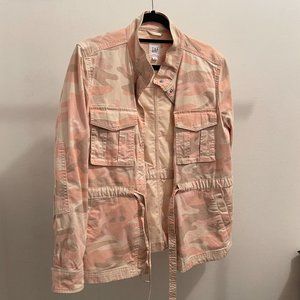 GAP - Pink Camo Field Utility Tie Front Jacket
